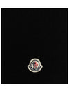 Logo Patch Wool Muffler Black 3C000 17 A9342 999 - MONCLER - BALAAN 3