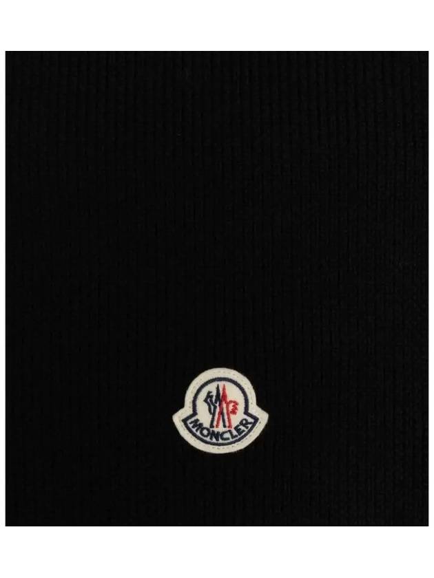 Logo Patch Wool Muffler Black 3C000 17 A9342 999 - MONCLER - BALAAN 3