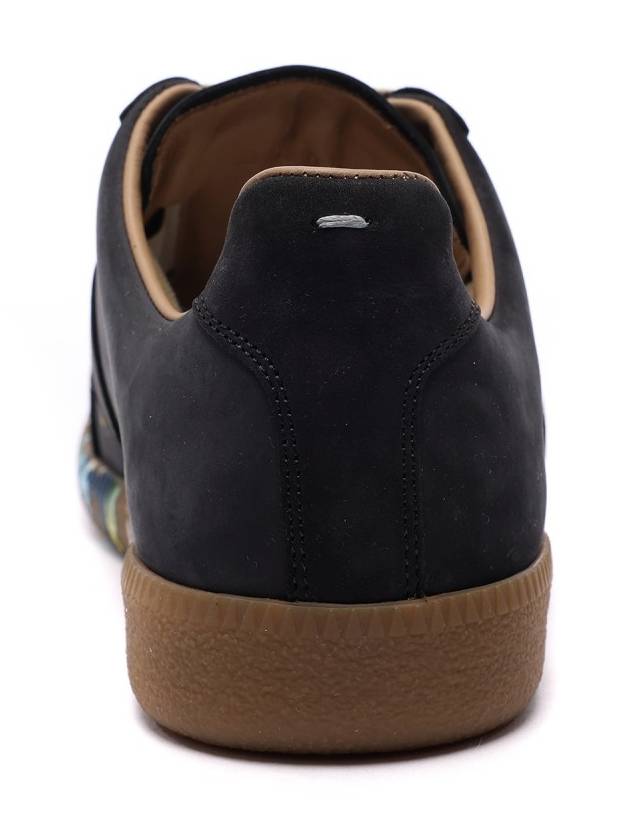 Men's Replica German Army Paint Low Top Sneakers Black - MAISON MARGIELA - BALAAN 5