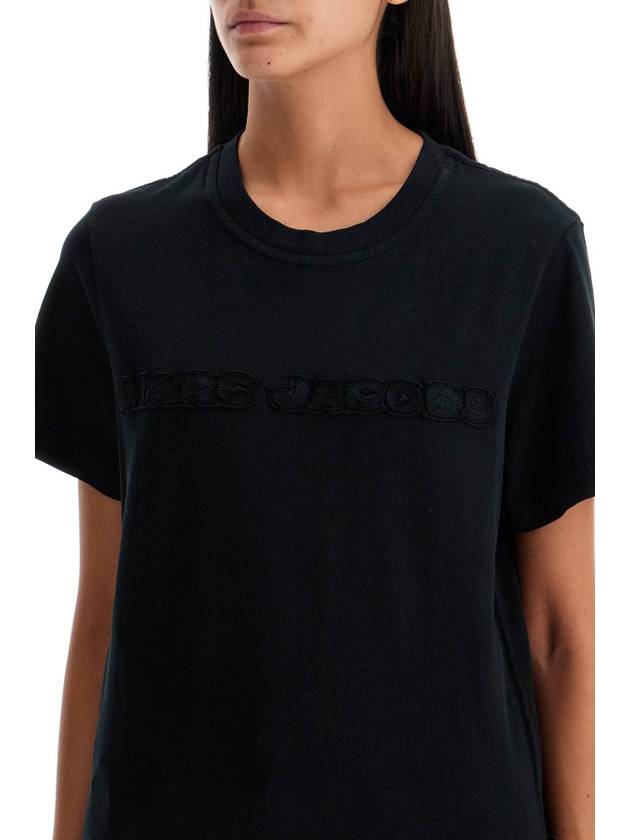 t-shirt with patch logo design - MARC JACOBS - BALAAN 4