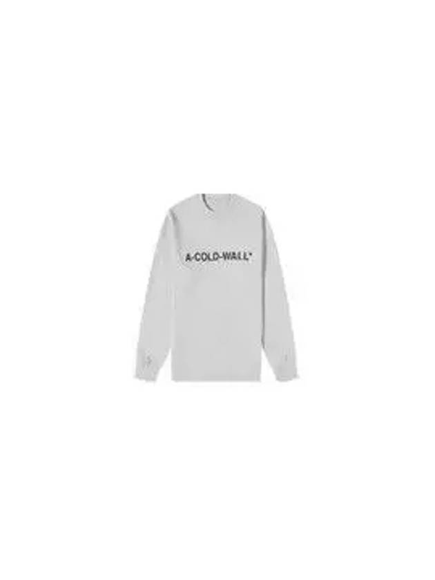 A COLD WALL Men s Light Gray Essential Logo Sweatshirt AC223MMT082I - A-COLD-WALL - BALAAN 5