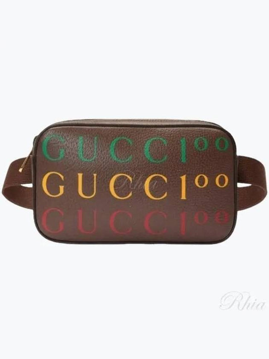 100th Anniversary Leather Belt Accessory Bag Hip Sack 602695 ULGBT 2592 - GUCCI - BALAAN 1