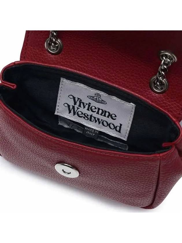 Small Re-Vegan Grain Chain Cross Bag Red - VIVIENNE WESTWOOD - BALAAN 5