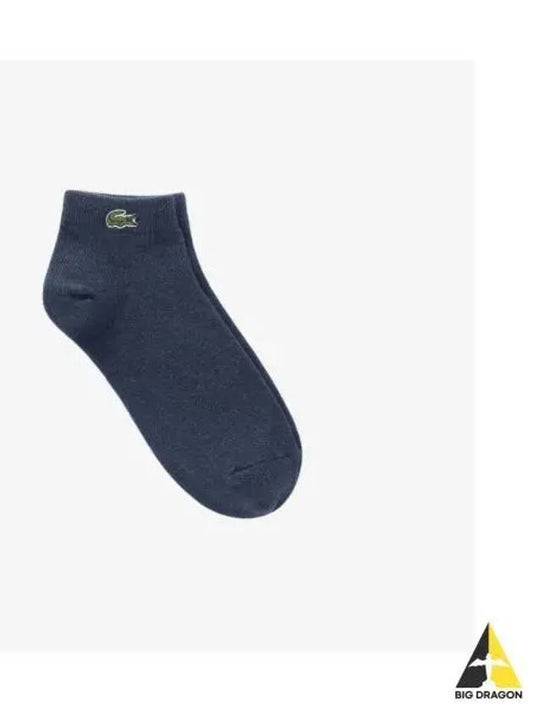 Men s Basic Solid Ankle Socks Dark Navy - LACOSTE - BALAAN 1