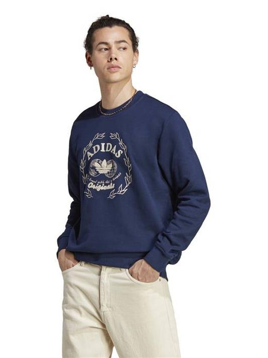 Embroidered Logo Sweatshirt Navy - ADIDAS - BALAAN 2