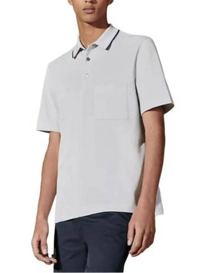 Piquer Sellier Polo Shirt Grey - HERMES - BALAAN 2