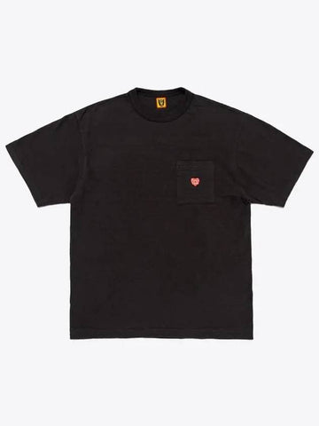 Pocket short sleeve t shirt black HM28CS031 - HUMAN MADE - BALAAN 1