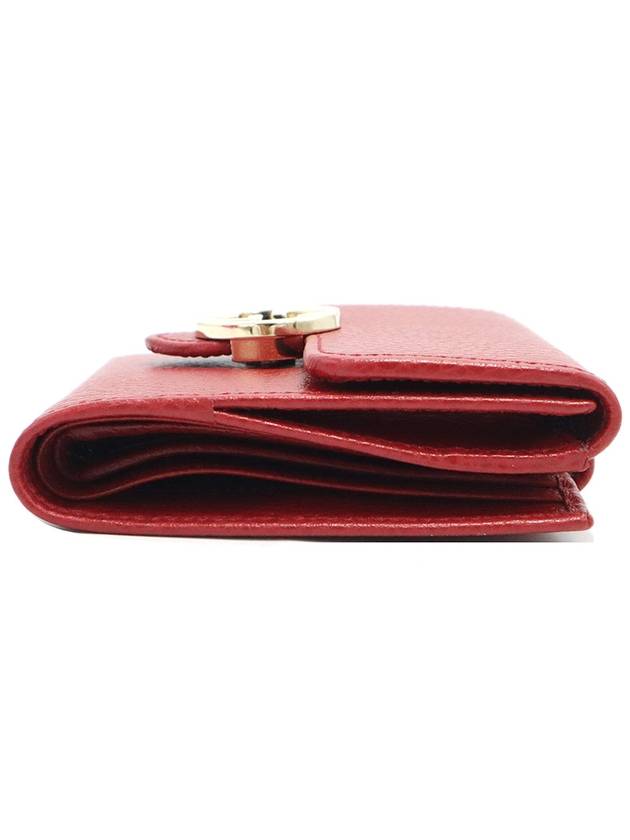 Gucci 615525 Red leather interlocking GG flap bi fold wallet - GUCCI - BALAAN 5