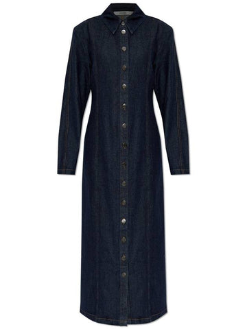 Gestuz Denim Dress Tilma Long, Women's, Navy Blue - GESTUZ - BALAAN 1