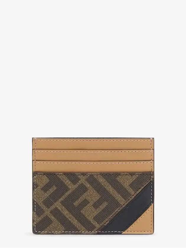 FF Logo Card Wallet Brown - FENDI - BALAAN 3