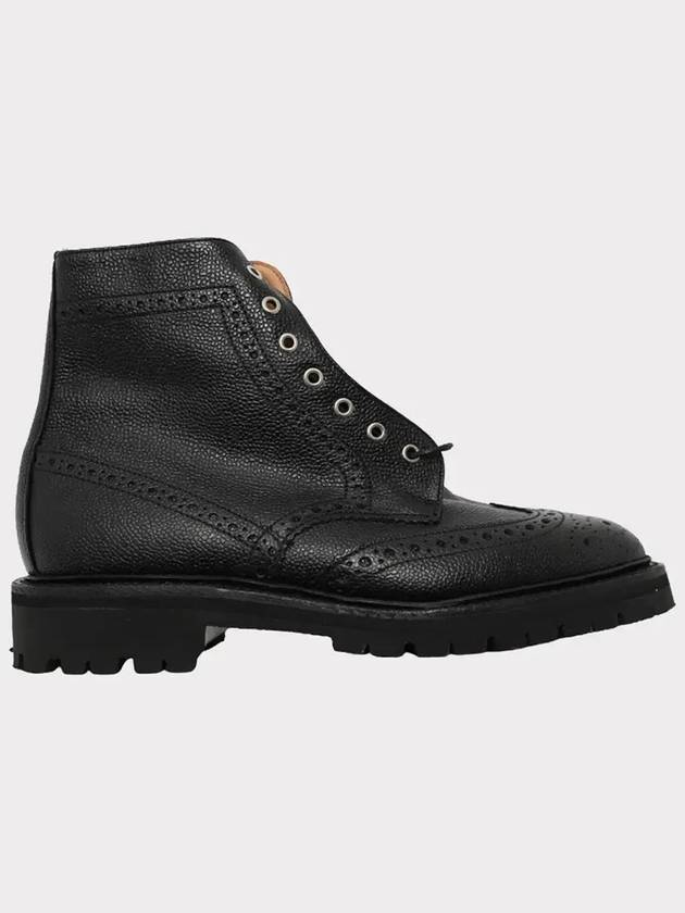 Men's Commando Sole RWB Tab Wingtip Ankle Boots Black - THOM BROWNE - BALAAN 3