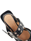 Eyelet Detail Buckle Flat Black - GANNI - BALAAN 8