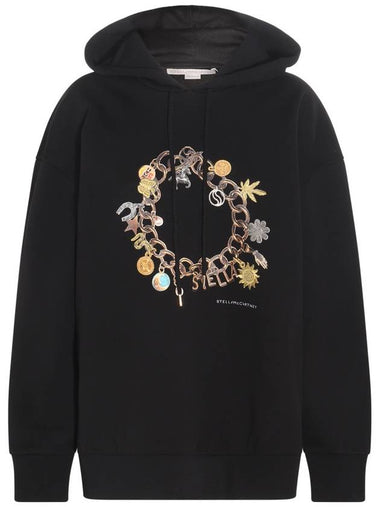 23 fw Black Cotton Sweatshirt 6J01573SPX801000 B0480372017 - STELLA MCCARTNEY - BALAAN 1