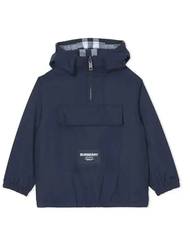 Kids Reversible Logo Hooded Jacket Navy 8047892 - BURBERRY - BALAAN 1