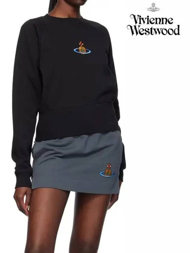 RB Embroidered Logo Sweatshirt Black - VIVIENNE WESTWOOD - BALAAN 6