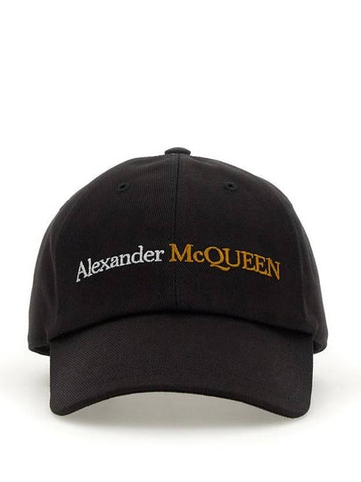 Embroidered Logo Ball Cap Black - ALEXANDER MCQUEEN - BALAAN 2