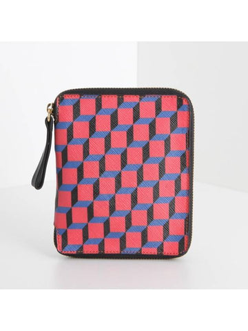 Cube zipper half wallet red blue DW01 - PIERRE HARDY - BALAAN 1