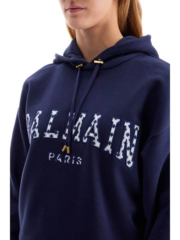 vichy logo cropped sweatshirt - BALMAIN - BALAAN 4