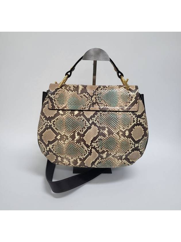 Chole Python Drew medium gold shoulder bag and tote - CHLOE - BALAAN 3