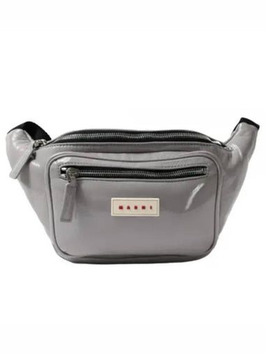 Logo Patent Belt Bag Grey - MARNI - BALAAN 1