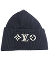 Monogram Flower Signature Headline Wool Beanie Black - LOUIS VUITTON - BALAAN 3