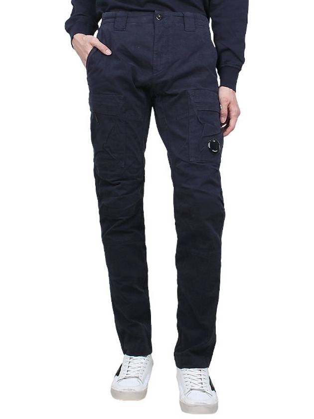 Stretch Sateen Ergonomic Lens Cargo Straight Pants Navy - CP COMPANY - BALAAN 3