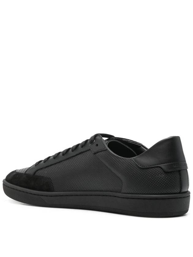 Court Classic Perforated Leather Low Top Sneakers Black - SAINT LAURENT - BALAAN 4