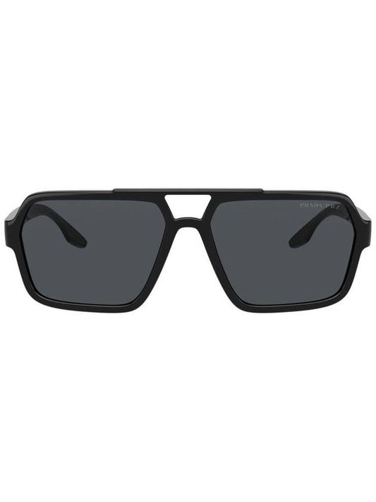 Eyewear Logo Sunglasses Black - PRADA - BALAAN.