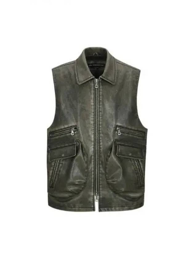 Etna Faux Leather Vest Khaki - ANDERSSON BELL - BALAAN 2