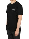 Double Fox Head Patch Short Sleeve T-Shirt Black - MAISON KITSUNE - BALAAN.
