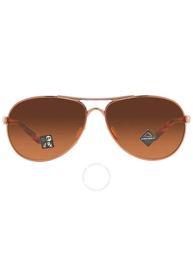 Oakley Feedback Prizm Brown Gradient Aviator Ladies Sunglasses OO4079 407946 59 - OAKLEY - BALAAN 1