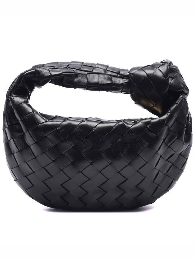 Jodie Intreciato Small Tote Bag Black - BOTTEGA VENETA - BALAAN 5