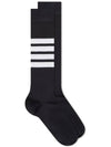 4 Bar Stripe Socks Navy - THOM BROWNE - BALAAN 1