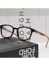 Eyewear Vintage Check Temple Square Eyeglasses Black - BURBERRY - BALAAN 3