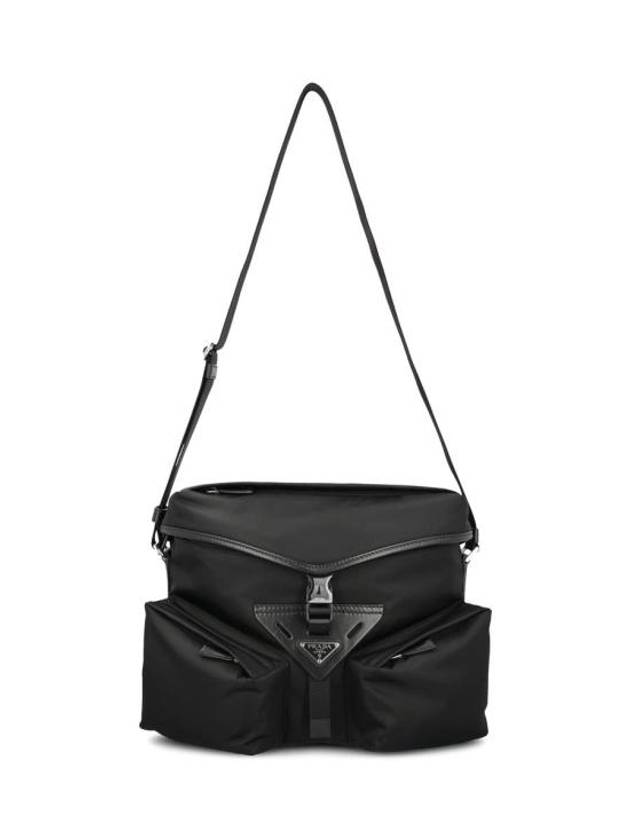 Re-Nylon Leather Shoulder Bag Black - PRADA - BALAAN 1