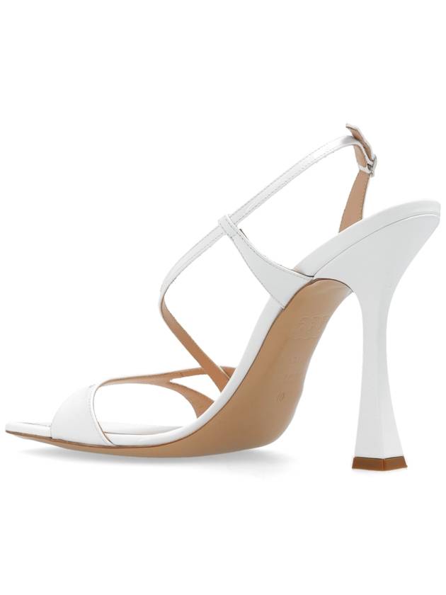 Casadei ‘Geraldine’ Glossy Heeled Sandals, Women's, White - CASADEI - BALAAN 5