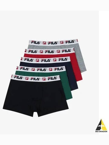 UNDERWEAR Heritage Mood Men s Cool Rose 5 pack FI4DRG1101MBLK - FILA - BALAAN 1