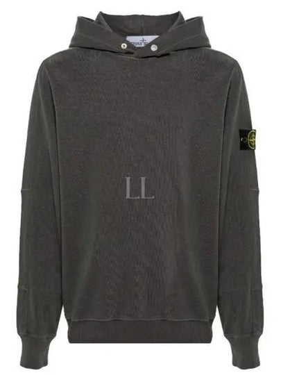 Compass Badge Cotton Hoodie Dark Grey - STONE ISLAND - BALAAN 2