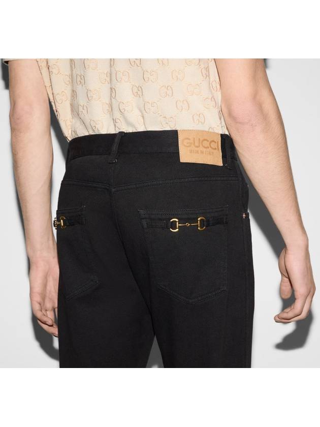 Horsebit Jeans Black - GUCCI - BALAAN 2