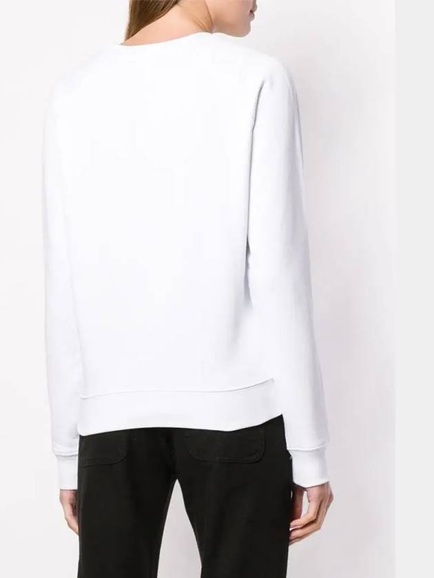 Milano Brushed Logo Print Cotton Sweatshirt White - MSGM - BALAAN 5