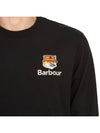 Fox Head Patch Crew Neck Long Sleeve T-Shirt Black - BARBOUR - BALAAN 9