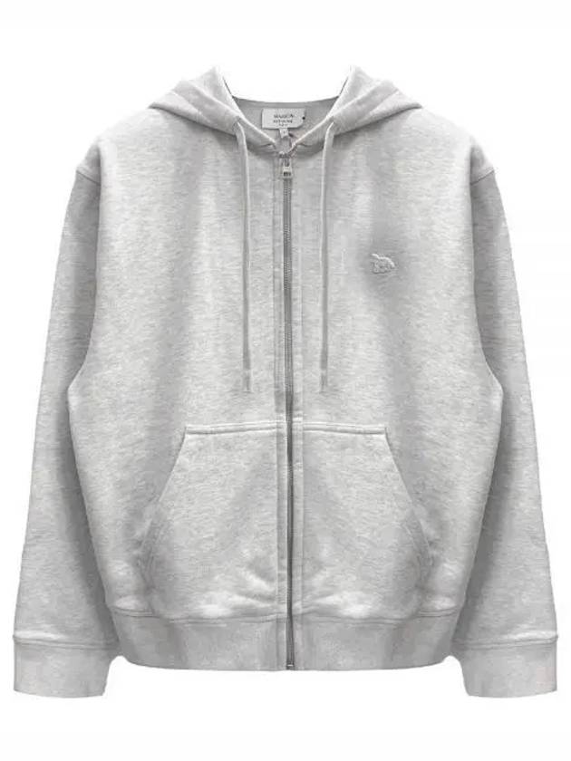 Baby Fox Patch Hooded Zip Up Light Grey Melange - MAISON KITSUNE - BALAAN 2