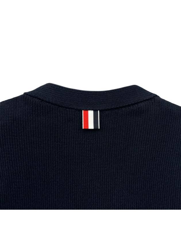 Intarsia Cotton Cardigan MKC530A - THOM BROWNE - BALAAN 5