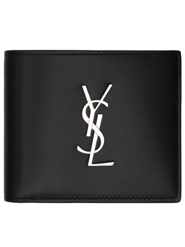 East/West Wallet In Smooth Leather Black - SAINT LAURENT - BALAAN 2