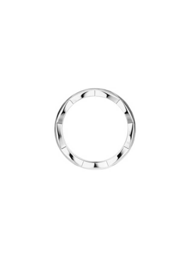 Coco Crush Quilted Motif Small 18K White Gold Ring Silver - CHANEL - BALAAN 4