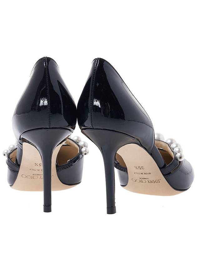 Aurelie 85 Pearl Patent Leather Pumps Heels Black - JIMMY CHOO - BALAAN 5