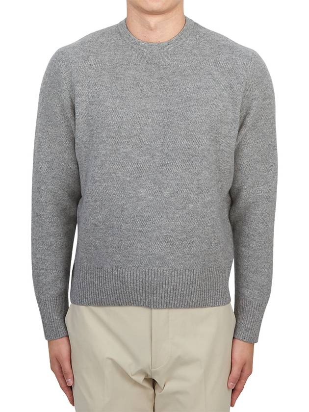 Arm Band Merino Wool Pique Knit Top Grey - THOM BROWNE - BALAAN 3