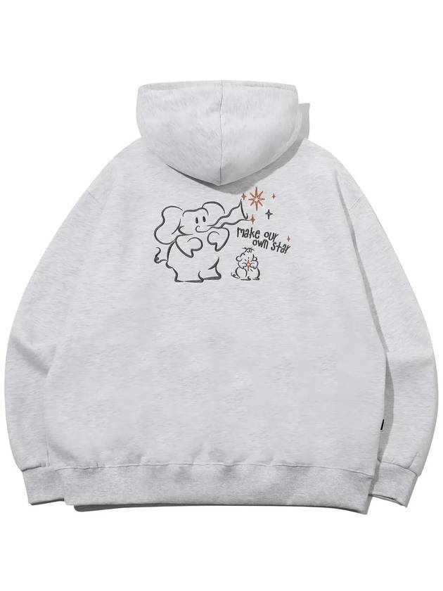 Elephant Star Embroidered Hooded Top Melange White - CPGN STUDIO - BALAAN 4