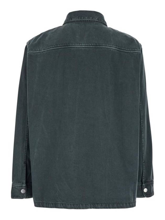 De Coeur Embossed Overshirt Jacket Black - AMI - BALAAN 3