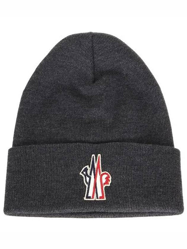 3B10000 09974 990 Grenoble Logo Wool Beanie - MONCLER - BALAAN 1